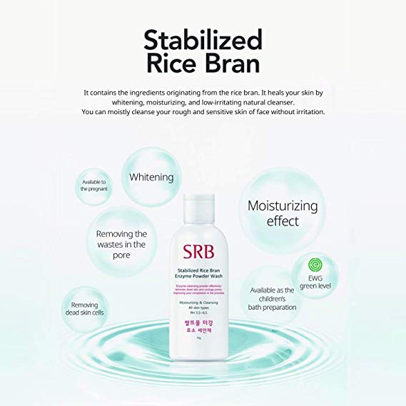 Stabilized Rice Bran Enzyme Powder Face Wash and Scrub, Deep Cleanse - P7 Beaute